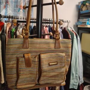 Rosetti Woven Tweed Shoulder Bag